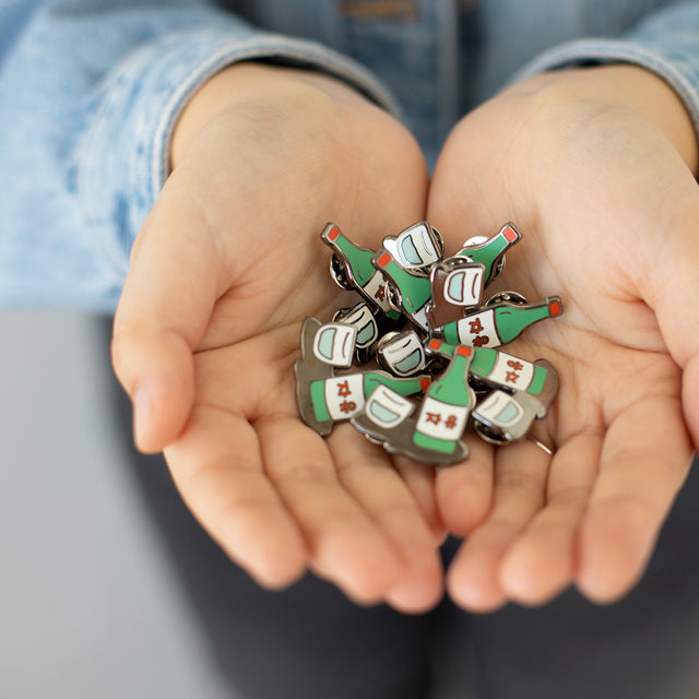 Make Soju Not War Enamel Pin