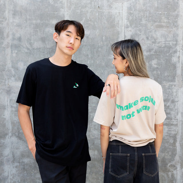 Make Soju Not War Embroidered T-Shirt